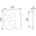 Lettre de numéro de maison a Inox matt 114mm B.101mm EDI