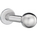 Bouton de porte K4 / 052/01 Inox Support F00 Tête sphérique coudée 8 mm