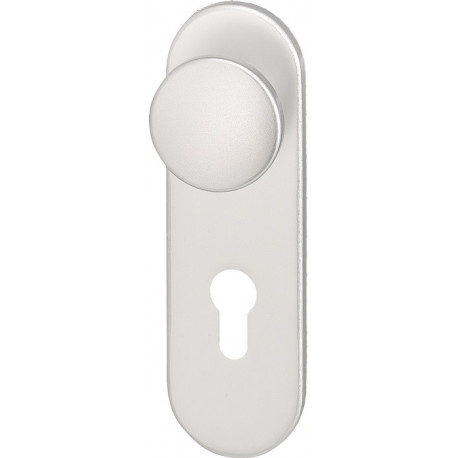 Set poignée porte Targa/K FS K7/103 Alu.F1 D/K TS 38-58mm PZ rd DIN Gauche / Droite EDI