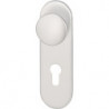 Set poignée porte Targa/K FS K7/103 Alu.F1 D/K TS 38-58mm PZ rd DIN Gauche / Droite EDI