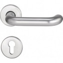 Set poignée porte Riva FS 103/103 Alu.F1 D/D TS 38-58mm PZ rd.DIN Gauche / Droite EDI