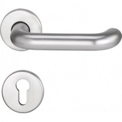 Set poignée porte Riva FS 103/103 AP Alu.F1 D/D TS 38-58mm PZ rd.DIN Gauche / Droite EDI