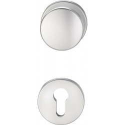 Set poignée porte Riva FS K7/103 Alu.F1 D/K TS 38-58mm PZ rd.DIN Gauche / Droite EDI