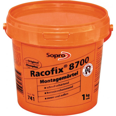 Mortier de scellement Racofix® 8700 1:3 (eau/mortier) 1 kg seau SOPRO (Par 16)