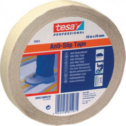 Ruban adhésif antidérapant 60953 beige phosphorescent L. 15 m, l. 25 mm rouleau TESA