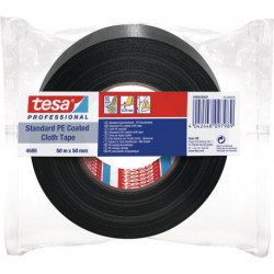 Adhésif toilé tesaband Standard 4688 noir longueur 50 m largeur 50 mm rouleau TESA