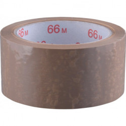 Ruban adhésif d'emballage en PVC marron longueur 66 m largeur 50 mm rouleau (Par 6)