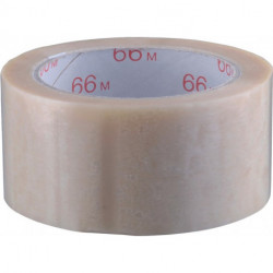 Ruban adhésif d'emballage en PVC incolore longueur 66 m largeur 50 mm rouleau (Par 6)