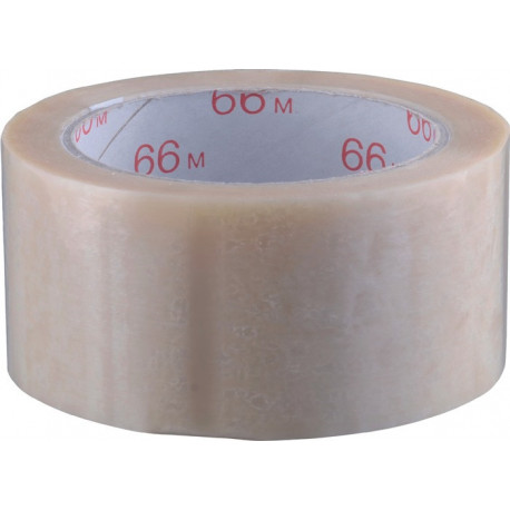 Ruban adhésif d'emballage en PVC incolore longueur 66 m largeur 50 mm rouleau (Par 6)