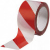 Bande de marquage d'avertissement PVC rouge/blanc longueur 66 m largeur 60 mm ro