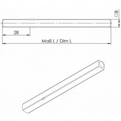 Carré porte OGRO 114 PB carré.8x97mm acier OGRO