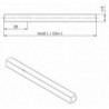 Carré porte OGRO 114 PB FS carré.9x123mm Broche OGRO