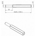 Carré porte interchangeable OGRO 115 FS carré.9x90mm Broche OGRO
