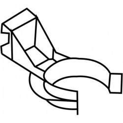 Support de panneau de plinthe avec clip, plastique noir de 70 mm à visser sur HETTICH (Par 200)