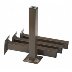 Pieds meubles chromé 25x25mm H.800mm (Par 4)
