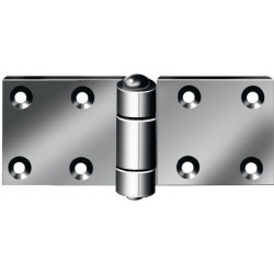 Charnière H.50mm B.130mm S.4mm Acier galvanisé bleu gerollt VORMANN