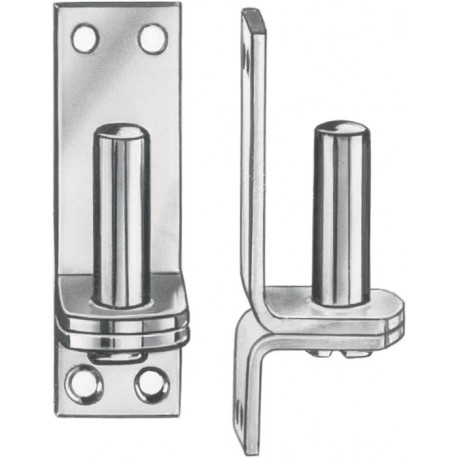 Gond volet sur support 13x39x102mm acier bleu galvanisé