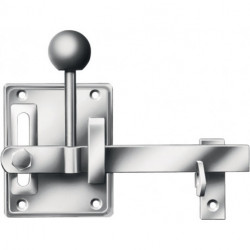 Verrou de porte de jardin type 1 H100xL80xS2mm galvanisé bleu droit / gauche, avec loquet