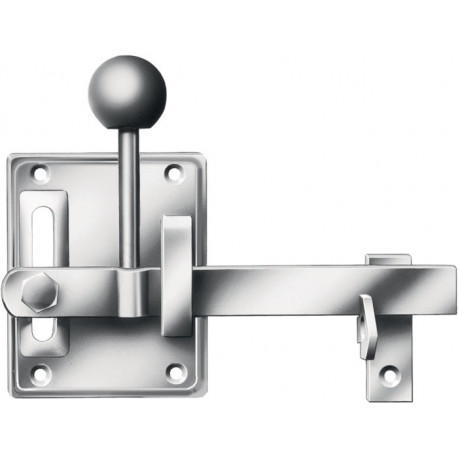 Verrou de porte de jardin type 1 H100xL80xS2mm galvanisé bleu droit / gauche, avec loquet