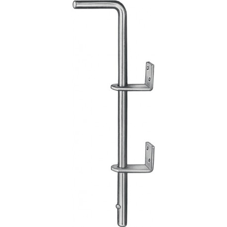 Verrou sol L400xS16mm aciver bleu galvanisé
