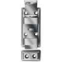 Barre de sécurité longueur 48 mm largeur 120 mm acier galvanisé bleu VORMANN