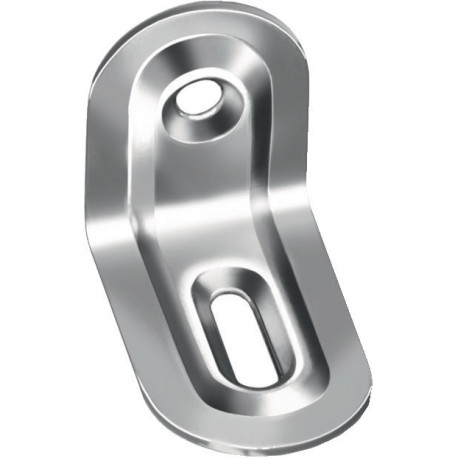 Angle de réglage L.39x28mm B.22mm S.1mm acier brut galvanisé bleu (Par 25)
