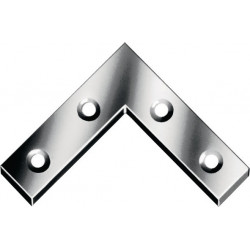 Connecteur equerre L.75x75mm B.12mm S.1,5mm acier bleu galva. (Par 100)
