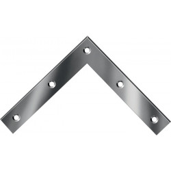 Equerres L.120x120mm B.20mm S.2,0mm acier galva bleu. (Par 20)