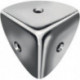 Cube hauteur 36 mm épaisseur 0,9 mm acier galvanisé bleu forme haute nombre de trous 3 VORMANN (Par 25)