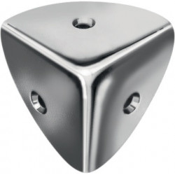 Cube hauteur 36 mm épaisseur 0,9 mm acier galvanisé bleu forme haute nombre de trous 3 VORMANN (Par 25)