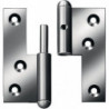 Charnière à visser pour porte acier gauche 80x72 mm DIN gauche goupille fixe galvanisée bleue VORMANN (Par 10)
