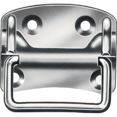 Poignée meuble H.85mm Larg.120mm galvanisé bleu acier - 4 trous (Par 10)