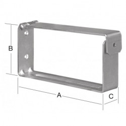 Porte-matériel longueur 200 mm hauteur 90 mm largeur 40 mm (Par 2)