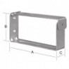 Porte-matériel longueur 200 mm hauteur 90 mm largeur 40 mm (Par 2)
