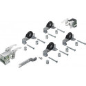 Ferrure de porte coulissante Top Line 1 2-porte Complete-Set 50kg DIN G/D Hettich