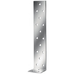 Equerre 200x40mm S.2mm Acier galvanisé brut (Par 25)