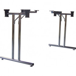 Structure de table pliante, chrome poli, hauteur 710 - 715 mm. Vis de fixation BMB