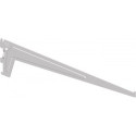 Equerre support 500 mm par support 60 kg acier blanc avec 3 crochets SYSTEME ELEMENT