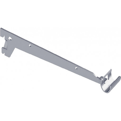 Support de montage longueur 330 mm par support 30 kg acier blanc 3 crochets SYSTEME D'ELEMENT