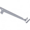 Support de montage longueur 330 mm par support 30 kg acier blanc 3 crochets SYSTEME D'ELEMENT