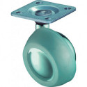 Roulette articulée D. de la roue 53 mm cap. charge 50 kg avec plaque de fixation