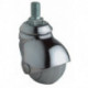 Roulette articulée D. de la roue 40 mm cap. charge 30 kg M10 caoutchouc gris