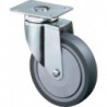 Rouleau de renvoi D. de la roue 100 mm cap. charge 80 kg avec plaque de fixation
