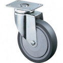 Rouleau de renvoi D. de la roue 125 mm cap. charge 100 kg avec plaque de fixatio