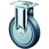 Roulette fixe 125 mm 100 kg caoutchouc plein 95 x 70 mm