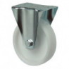 Roulette fixe D. de la roue 58 mm cap. charge 80 kg plastique plaque L112xl54 mm