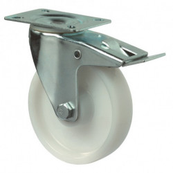 Rouleau de renvoi D. de la roue 125 mm cap. charge 250 kg avec blocage total pla