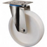 Rouleau de renvoi D. de la roue 75 mm cap. charge 60 kg plastique plaque L60xl60