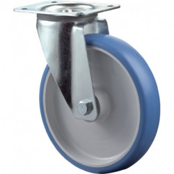Rouleau de renvoi D. de la roue 80 mm cap. charge 125 kg polyuréthane plaque L10