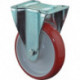 Roulette fixe D. de la roue 200 mm cap. charge 300 kg polyuréthane moulé plaque